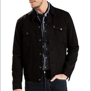 levis black denim sherpa jacket